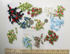 144 pc 12 X 12 ea Satin Ribbon Rose Flower Trim Assortment Group 1