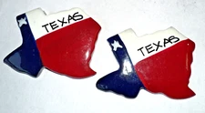 2x Pair Set Texas State Flag Earring Pin Pendant Hat Blanks Crafting Enamel