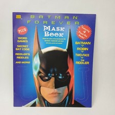 Batman Forever Niños Máscara Libro Punch-Out 4 Máscaras + Actividades Nuevo Regalo 1995