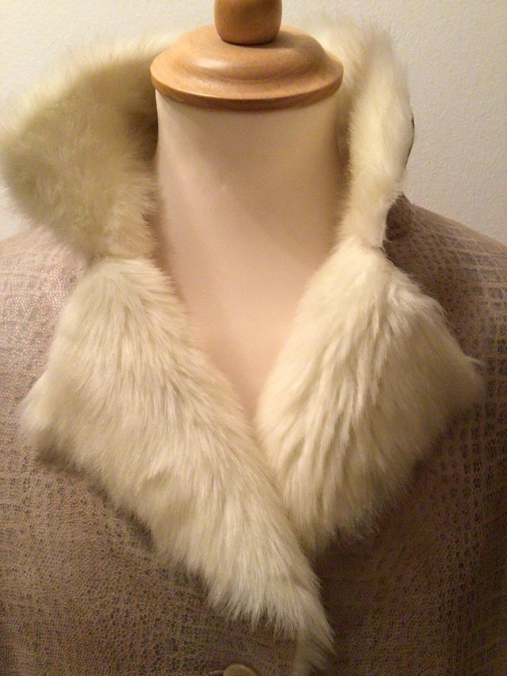 Damen-Felljacke Dennis Basso Größe 44 Farbe beige/braun - Bild 2 von 4