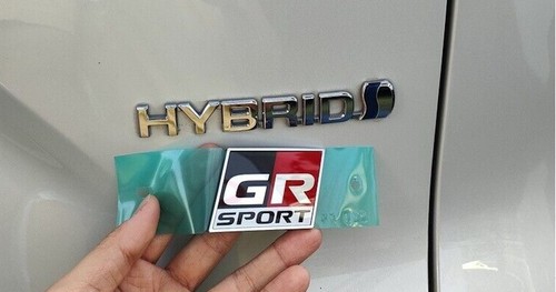Genuine Toyota GR Sport Emblem Badge Sticker Logo Black Door Silver for Toyota - Picture 7 of 8
