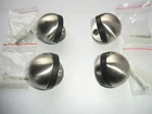 4 x BRUSHED STAINLESS STEEL DOOR STOPS