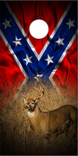 Buck Deer In Grass Flag 2 Cornhole Wrap Bag Toss Skin Decal Sticker Wraps