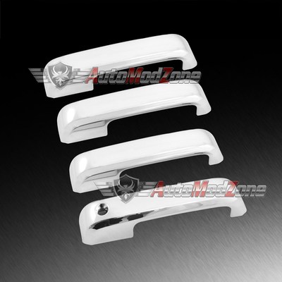 Triple Chrome Plated 4 Door Handle W/Keyhole Cover fit 06-11 Jeep Commander