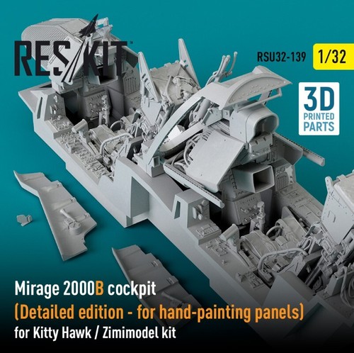 Quinta Studio 1/32 Mirage 2000-5 : Planche D'intérieur Imprimée 3D Et Colorée Pour Maquette Kitty Hawk