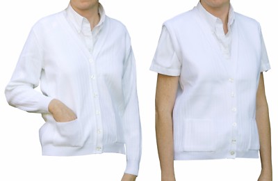 CATHEDRAL Damen Premium Qualität Strick gerippt Knopfleiste Cardigan & Weste