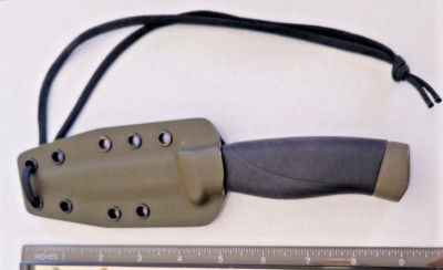 Mora Heavy Duty HD Companion Carbon Steel Outdoor Scandi Knife w/ Kydex Sheath