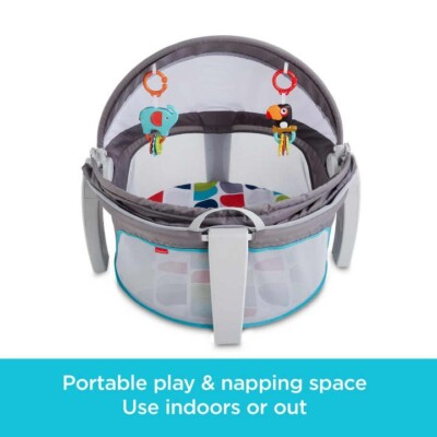 Fisher-Price On the Go Baby Dome Portable Bassinet Play Space New