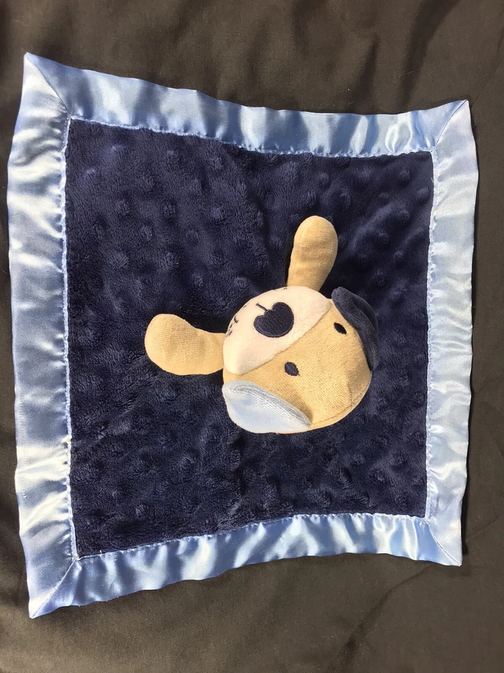 Garanimals Baby Lovey Satin Trim Security Blanket Puppy Dog Blue Blankie Lovie - Image 4 of 4