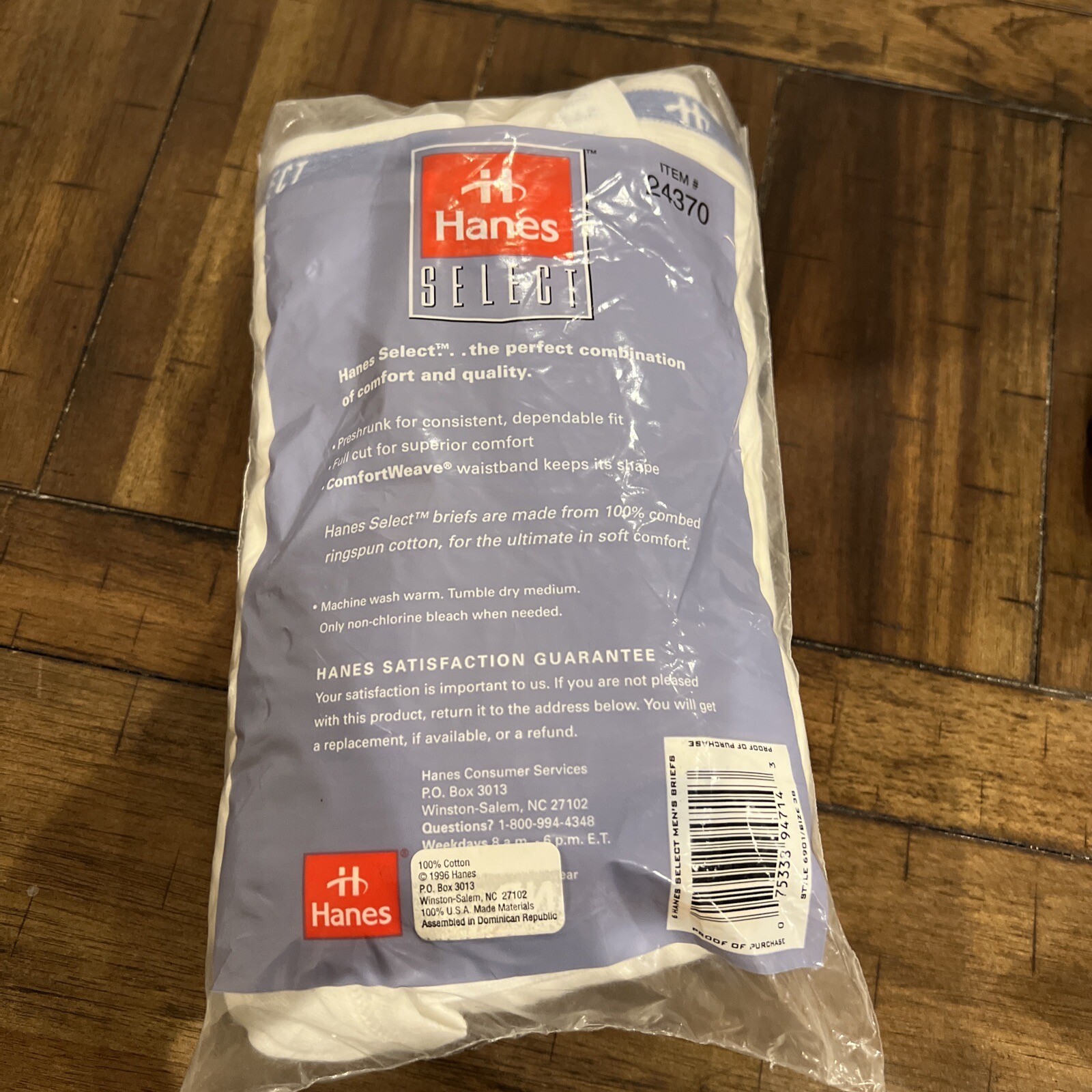 o New Vintage 1996 Hanes select Kirkland White Briefs 6 Pair Underwear