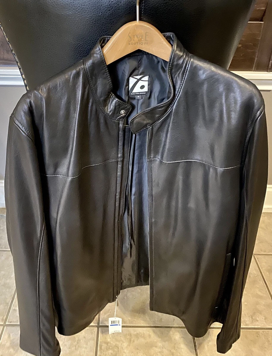 saks fifth avenue leather jacket products for sale | eBay