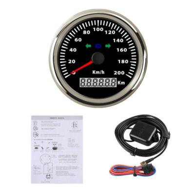 12V/24V 85mm 200km/h Waterproof Motorcycle GPS Speedometer Odometer for Boat Car