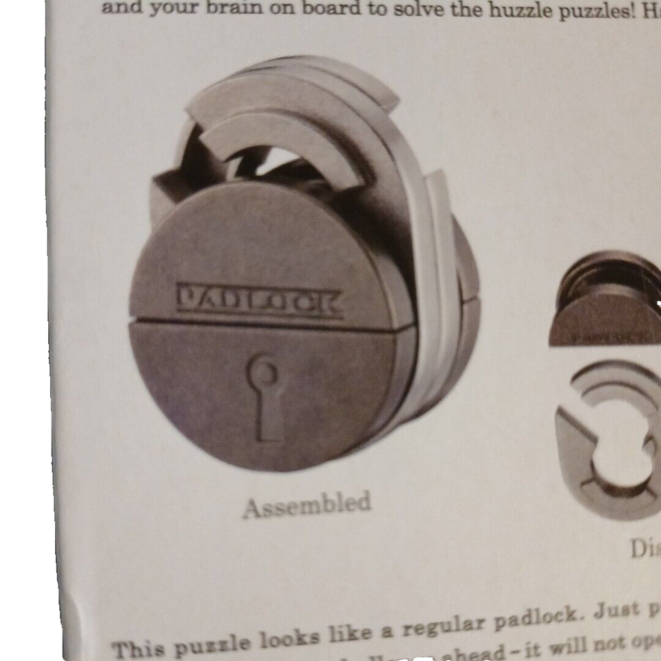 Hanayama Huzzle Cast Puzzle Padlock LEVEL 5 5407005150955 eBay