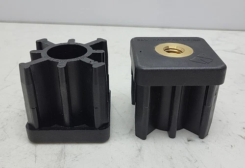 2 Pack S & W TE2-1B Square Tube End Leveling Mount 1/2"-13 2000 lb Load Capacity