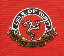 ISLE OF MAN TT NO REST TIL THE GP1 BIKE BIRER BADGE IRON SEW SOW ON PATCH