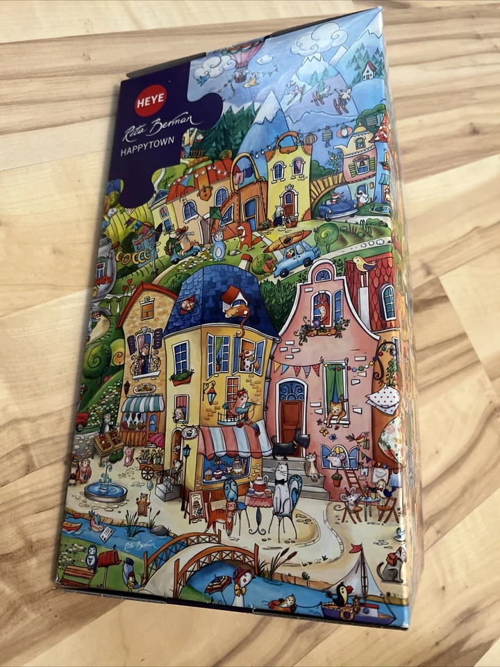 Heye Rita Berman Happytown Neu 1500 Puzzle + Poster 5 24f - Bild 2 von 3