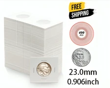 400PCS Coin Flips for Nickel 23mm/0.9inch Cardboard Holders for 2x2 inch Pockets