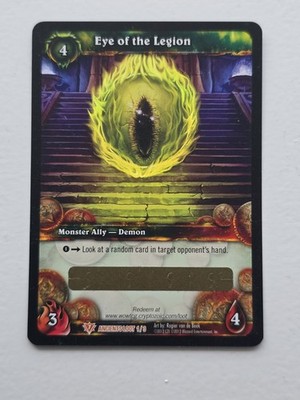 * Beutekarte * Auge der Legion * ungekratzt * World of Warcraft TCG *