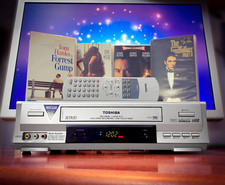TOSHIBA V-E59 🌈RaRe🌈 Vintage Stereo VCR + Movie Lot Bundle