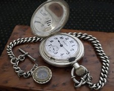 FINE 18s Illinois 24j Bunn Special RR Pocket Watch in 6oz Hunter Case - SERVICED