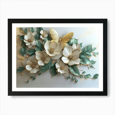 Blume Wandbild 4 Kunstdruck gerahmt Wandbild Poster Leinwanddruck Bild