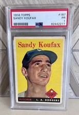 1958 Topps Sandy Koufax #187 PSA 1 HOF DODGERS LEGEND Vintage CENTERED!!