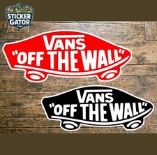 Vans Skateboard Sticker 6" 8" 10" 24" Surf Skate Snow Vinyl Decal Black or Red