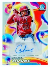2025 Bowman Chrome Christian Moore Melt Mashers Autograph /99 #MMA-CM Angels 2B