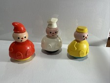 Vintage 1970s Fisher-Price Three Men In A Tub Figures 142 NO TUB INCLUDED.