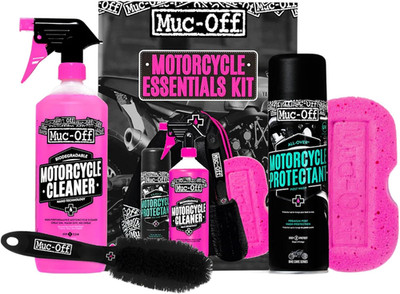 Muc-Off Essential Motorrad Reinigungsset, für die Wartung und Reinigung des Motorrads