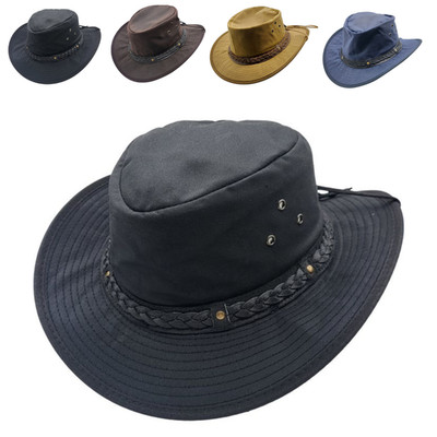 Klassischer wasserdichter Cowboyhut aus Wachs - Western Australian Hut Herren Damen Cowboyhut
