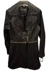 Guess Los Angeles Black & Faux Leather Coat NEW Black Size Medium M