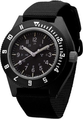Marathon Herren Navigator Swiss Made Uhr mit schwarzem Nylonband WW194001BK-0801