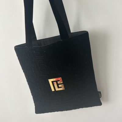 Balmain Reusable Tote Bag Shopping Bag Shopping Bag Logo Print Black Women's