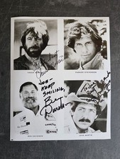 Photo Autograph Chuck Norris Ben Davidson John Martin 1988 Long Beach Grand Prix