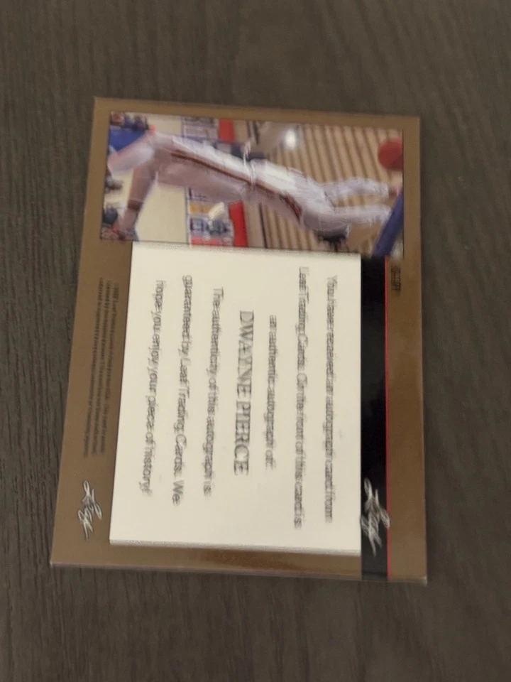 2021-22 Leaf Memories 1992 Base Auto Platinum /99 #BG-DP1 DWAYNE PIERCE Signed - Image 2 of 2