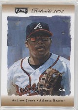 2003 Playoff Portraits Bronze Combo Materials 16/50 Andruw Jones #3 00ka
