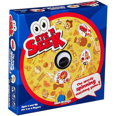 NEW Blue Orange Eye 'N Seek Game 05300 Factory Sealed Fast Spinning Matching Kid