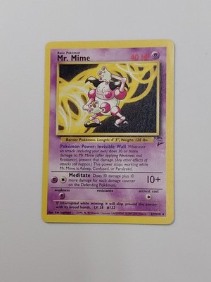 Mr. Mime 027/130 Base Set 2 Regular Pokémon TCG Card 