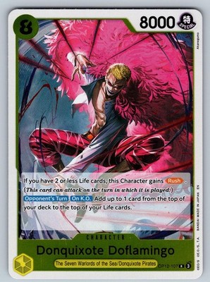 Donquixote Doflamingo OP12-107 Rare Legacy of the Master One Piece Foil NM