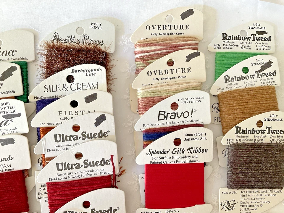 Needlepoint Embroidery Thread Lot of 17 Asst Brands Rainbow Gallery Fall Colors - Image 3 of 4