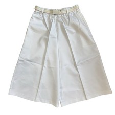 Vintage rrrruss Culottes Size 12 White Wide Leg Palazzo Capri Shorts Union Made