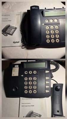 Tiptel Ergovoice START Ergonomie-Telefon, schwarz, mit Anleitung   TOP Zustand!