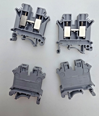 Lot of 4 IEC 60947-7-1 Terminal Blocks 800V 10mm DIN Rail Connectors NEW