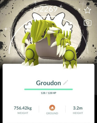 Shiny Groudon mit Go Fest 2026 Hintergrund - Pokemon Go