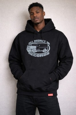 The Marathon Clothing All Money In Records Brinks Truck Logo Hoodie Sz M NWT B7