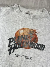 Vintage 90s Planet Hollywood Shirt Mens XL New York Tourist Tee Oneita Made USA
