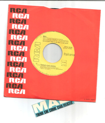 MAL-PRIMITIVES 45 Runden Jukebox 1970 ''Laufender Zug / Hallo Glück'' M mit STICKER