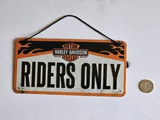 Targa Metallica Icona Insegna Harley Riders Only Nostalgic Art Made In Germany