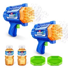 BLUE - ZURU MOTORIZED BUBBLE BLASTER 2 PACK AUTOMATIC BUBBLE MACHINE 11361